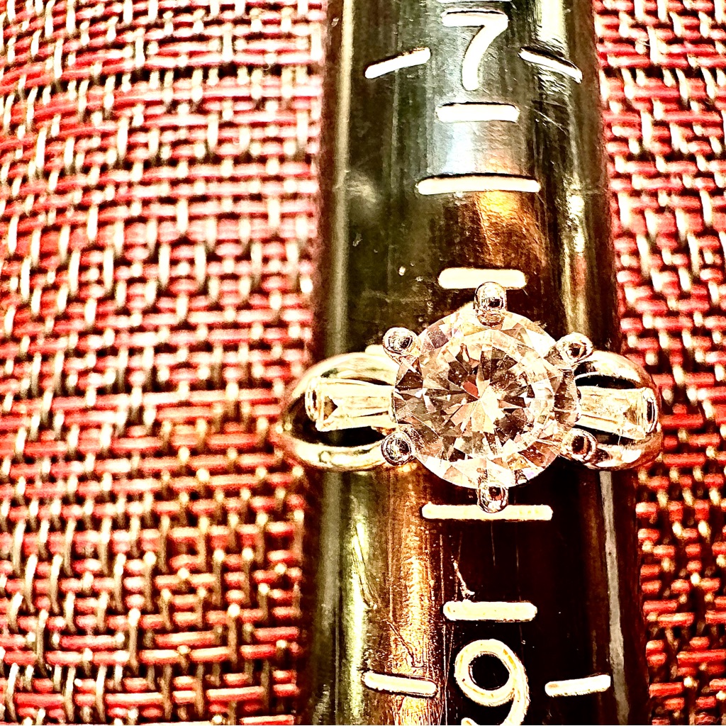 Fragrant Jewels Silver Ring With Sparkling Clear Stone